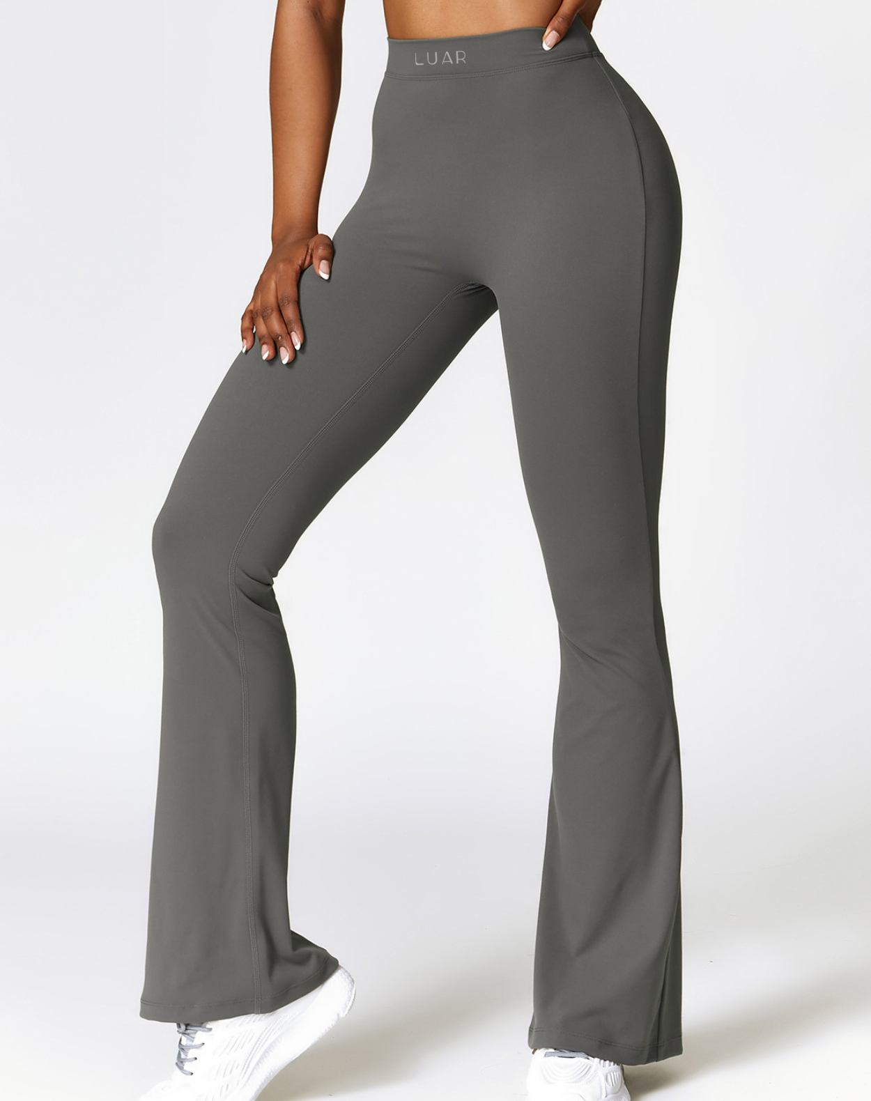 Leggins Flare Corazón- Plomo